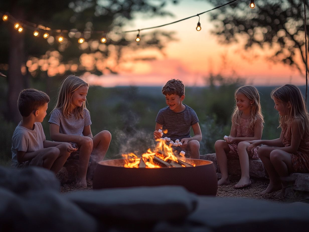 Delicious banana boats being prepared over a campfire.