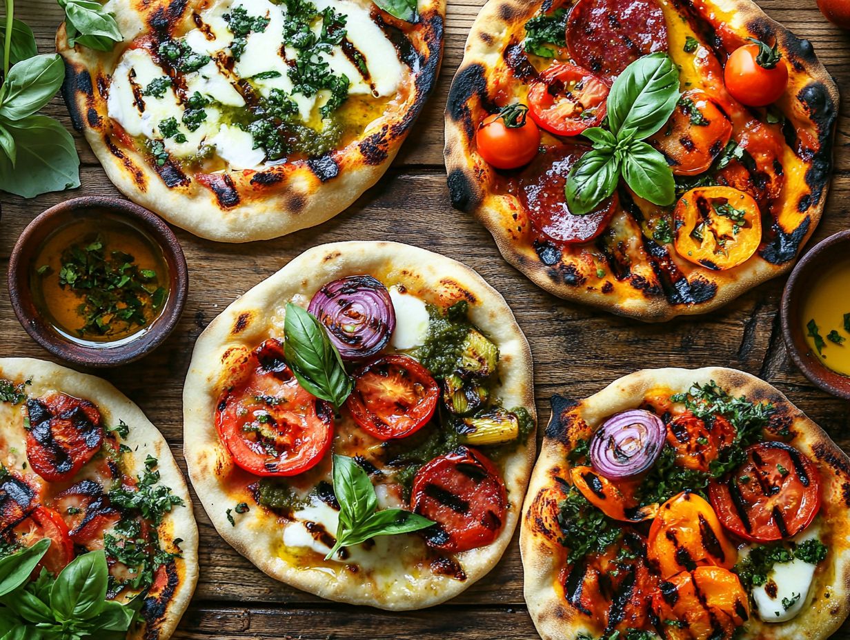 Delicious Pesto and Tomato Grilled Pizza with Heirloom Tomatoes