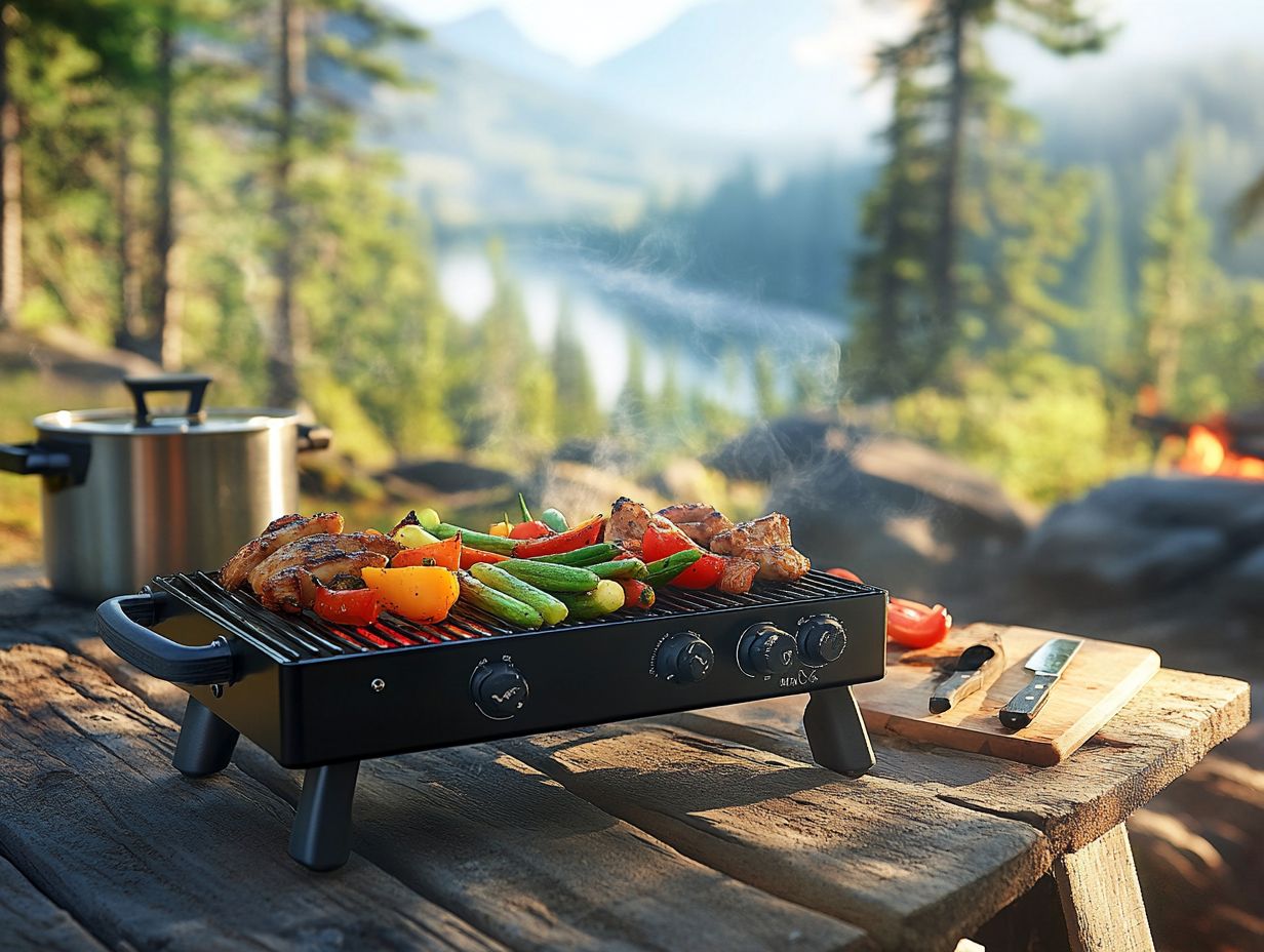 A collage of quick camping recipes