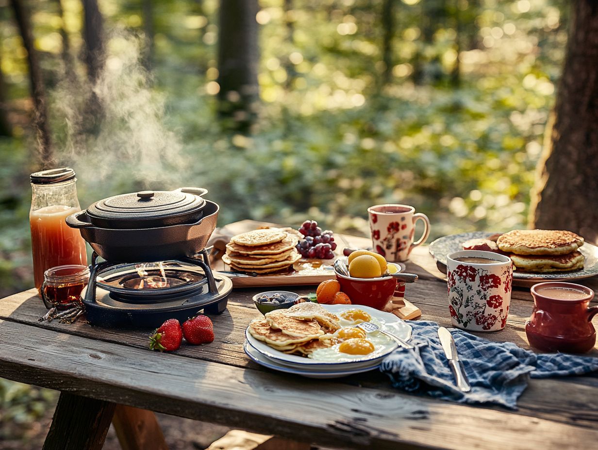 Delicious Camping Breakfast Ideas Display