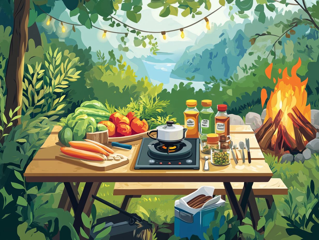 What are the 5 essential ingredients for camping cooking?