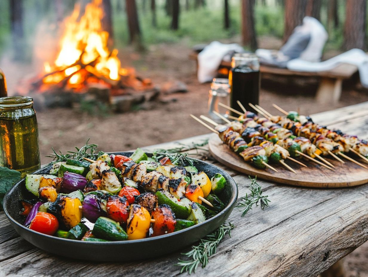 A delicious assortment of healthy camping meals