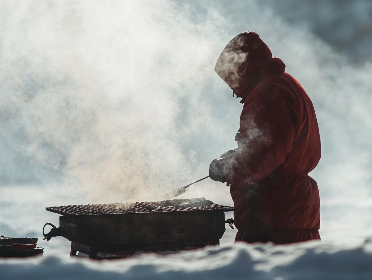 Grilling safety tips for cold weather