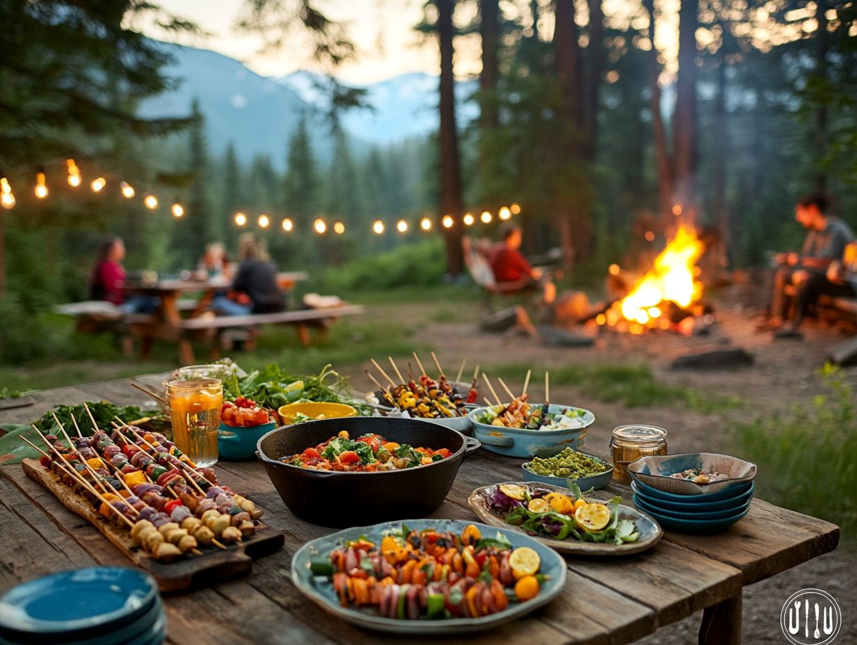 Delicious camping recipes displayed