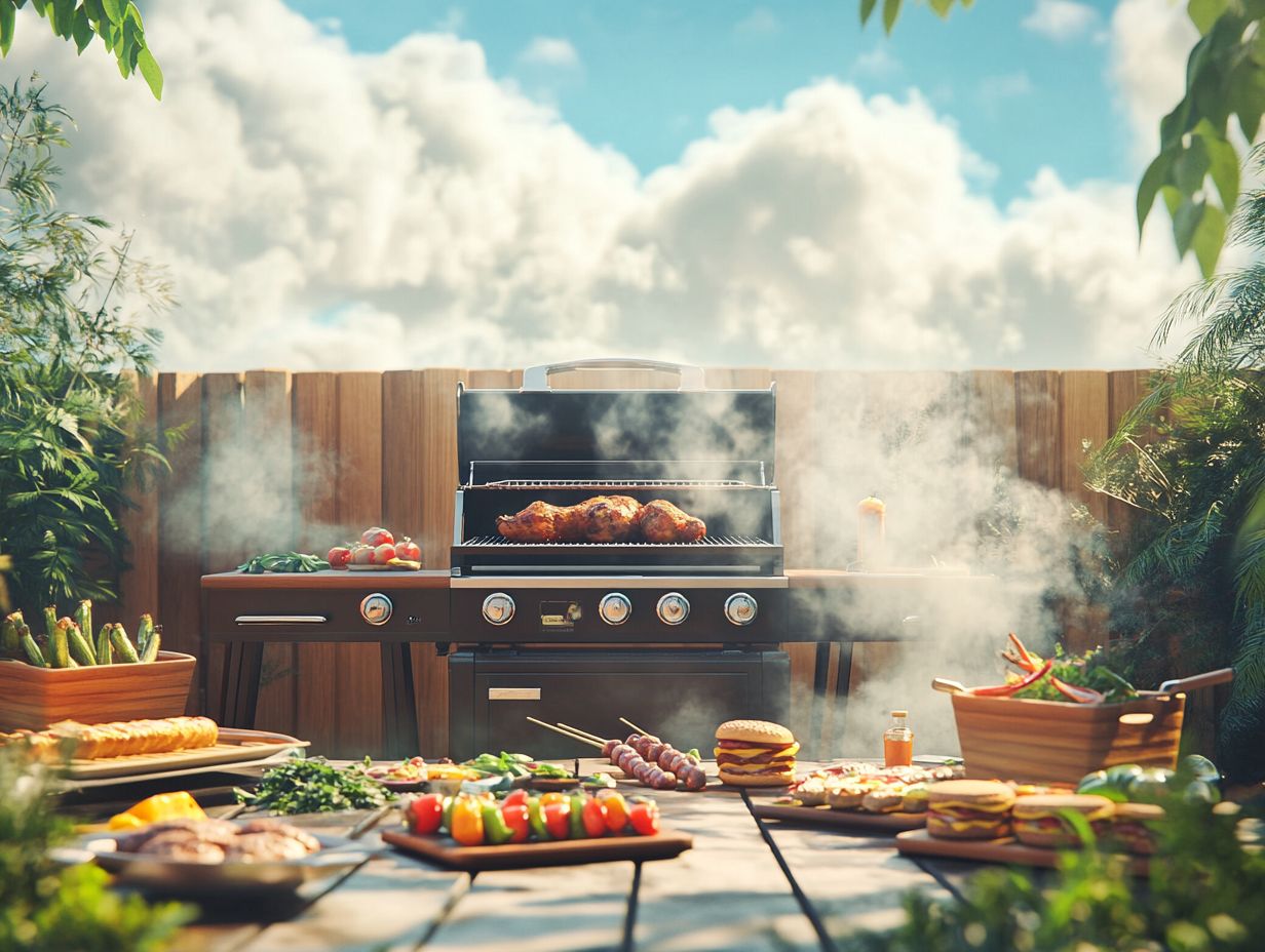 Delicious grilled food displayed at a BBQ