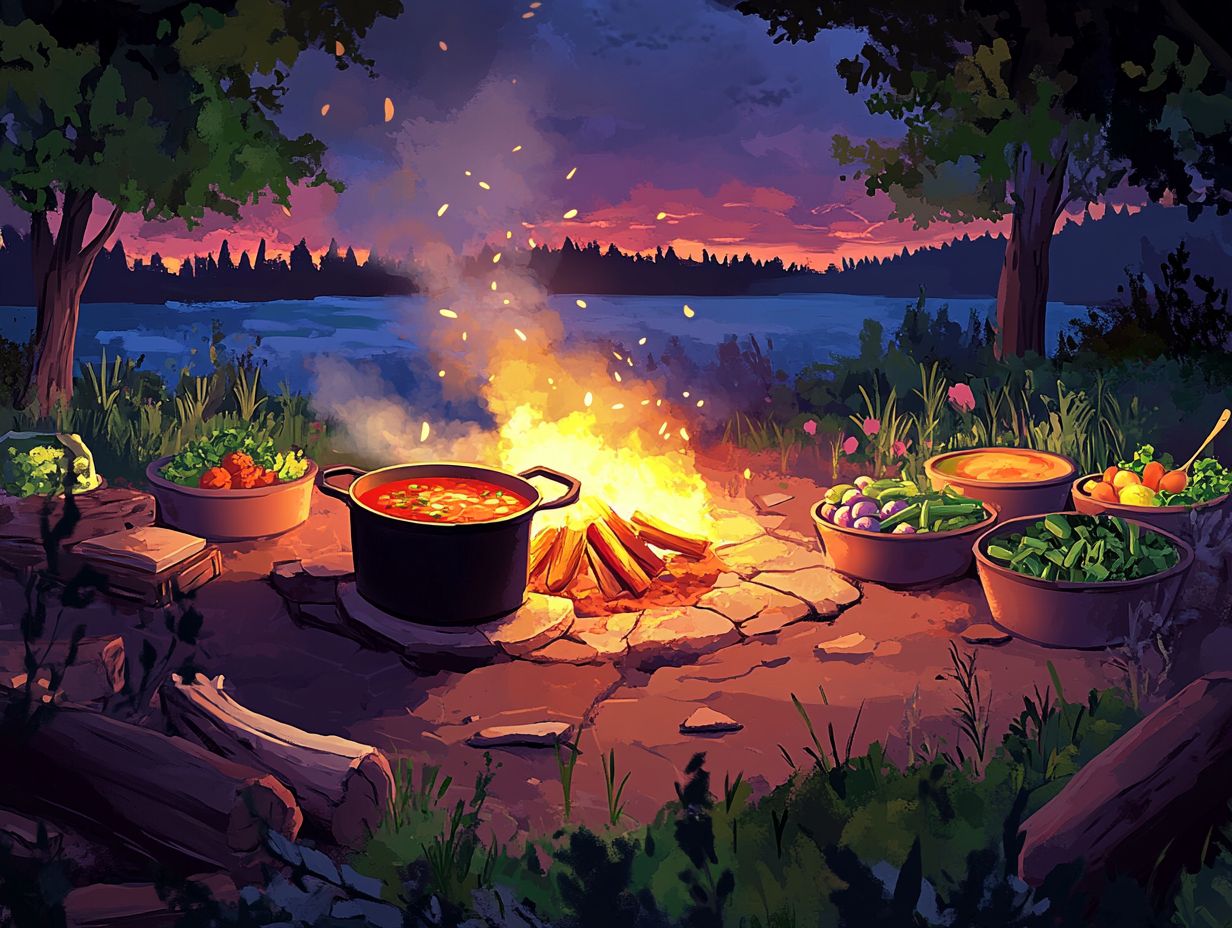 1. What are some delicious camping soup recipes for cold nights?