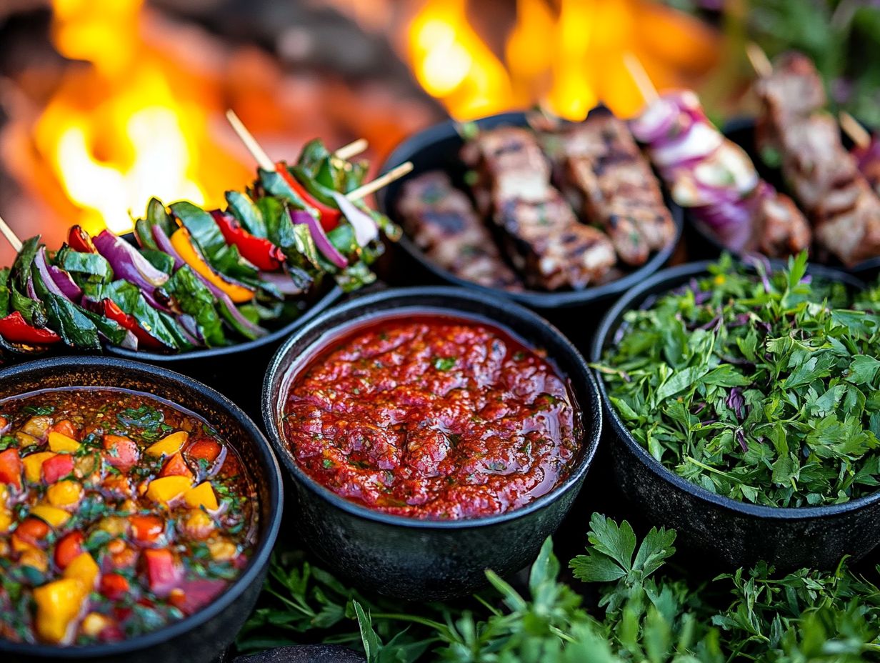 Delicious marinated meat ready for grilling