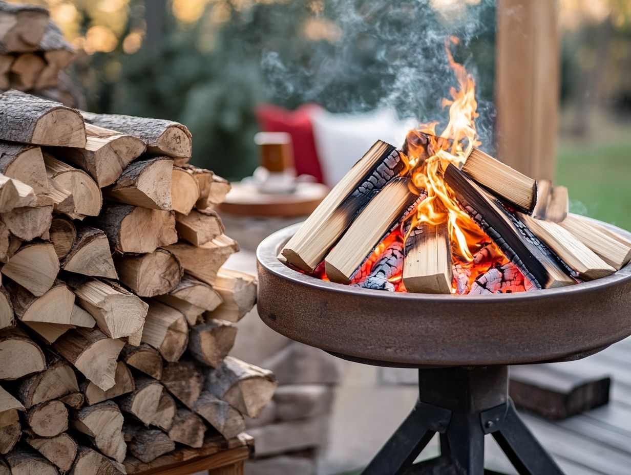 Can softwoods be used for fire pit cooking?