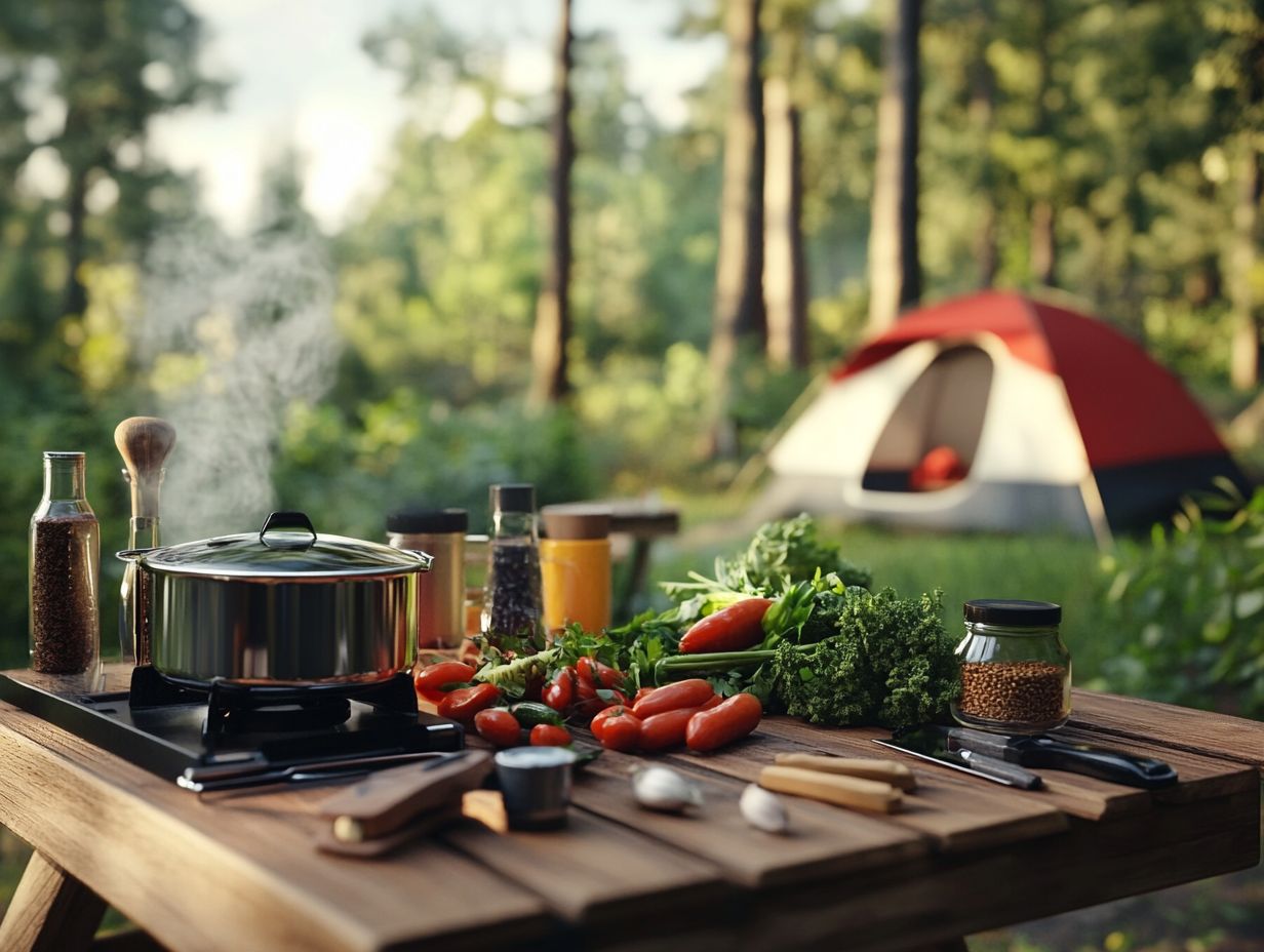 Easy meal prep hacks for camping cooking, including tips and tricks.