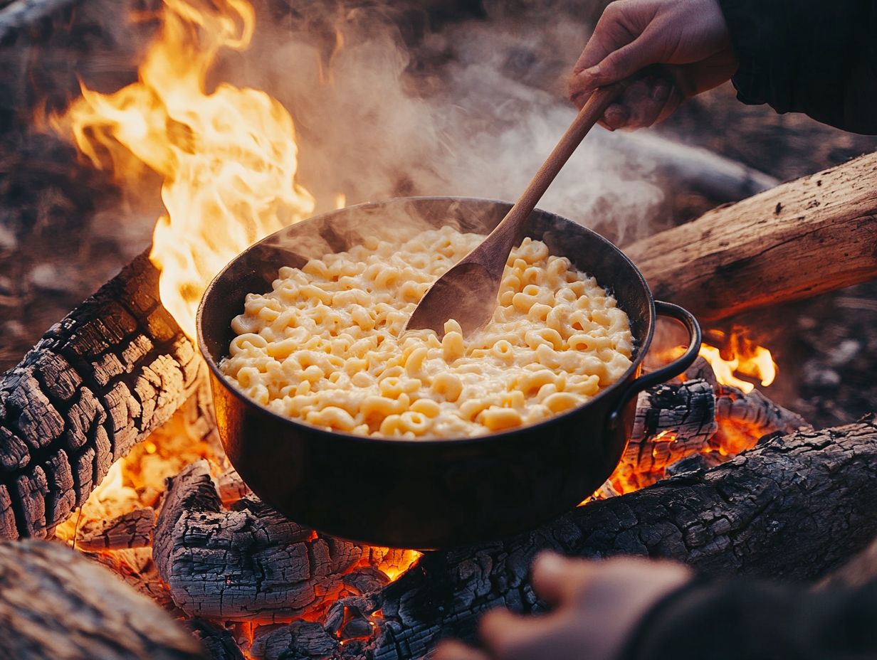 7. Buffalo Chicken Campfire Mac and Cheese