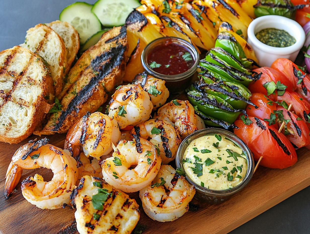 Grilled Brie and Fig Crostini served on a platter