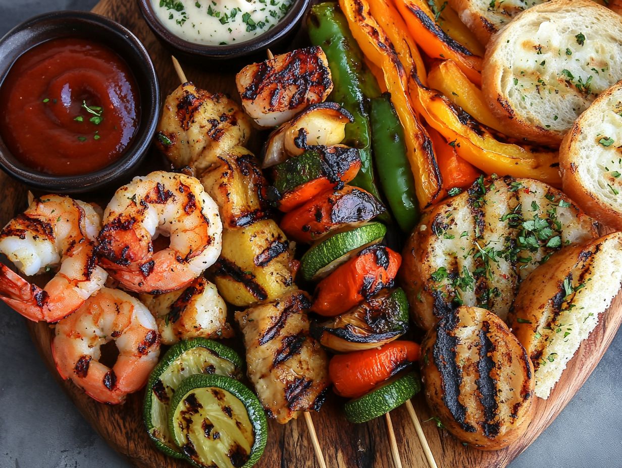 Grilled Goat Cheese and Honey Stuffed Figs on a delicate platter