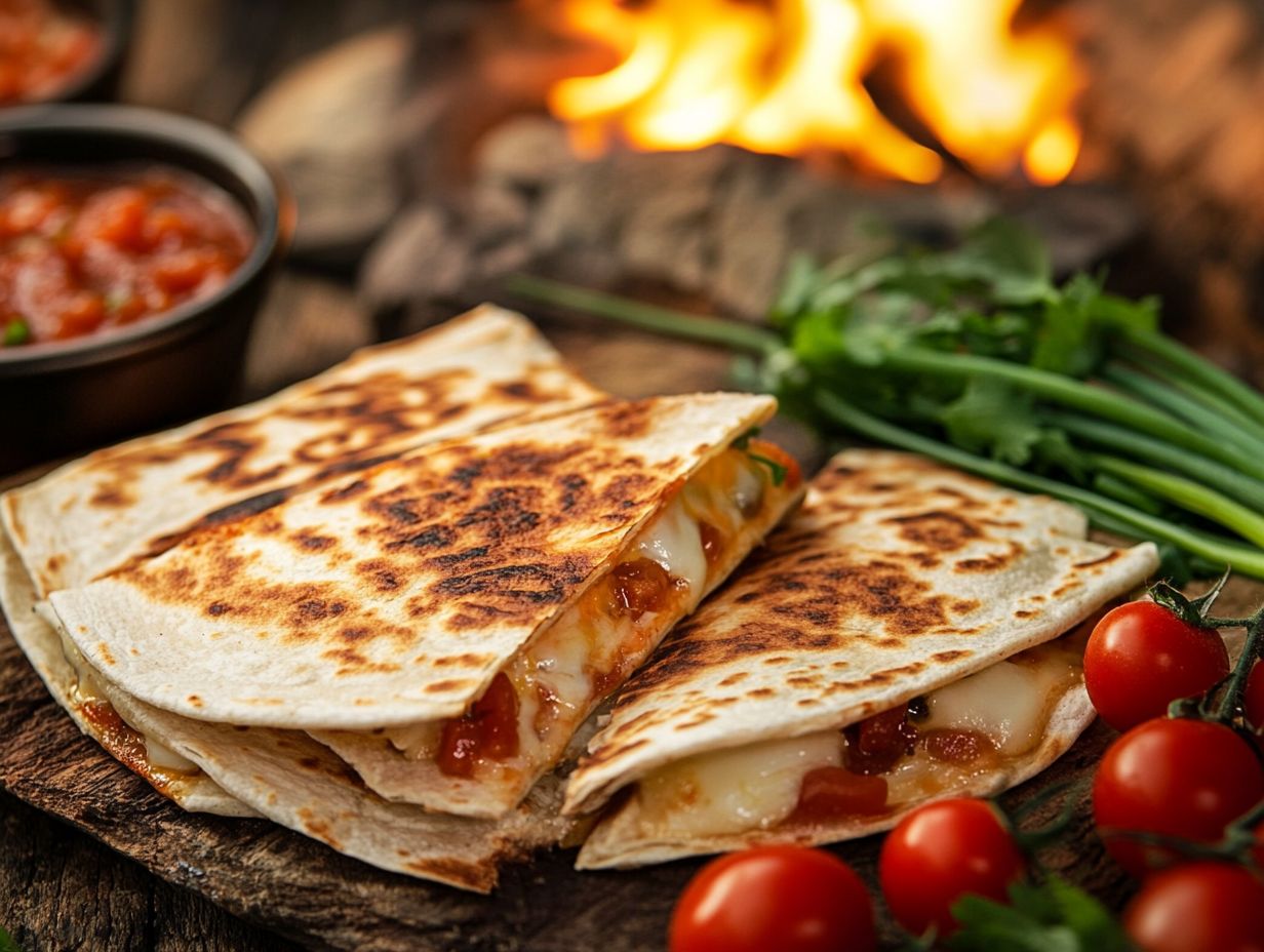 Your guide to campfire quesadillas!