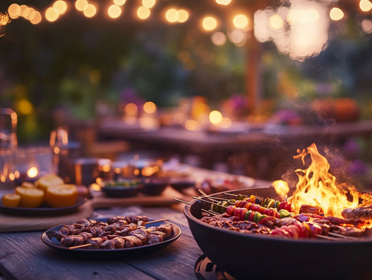 What types of dishes can be cooked using a fire pit?