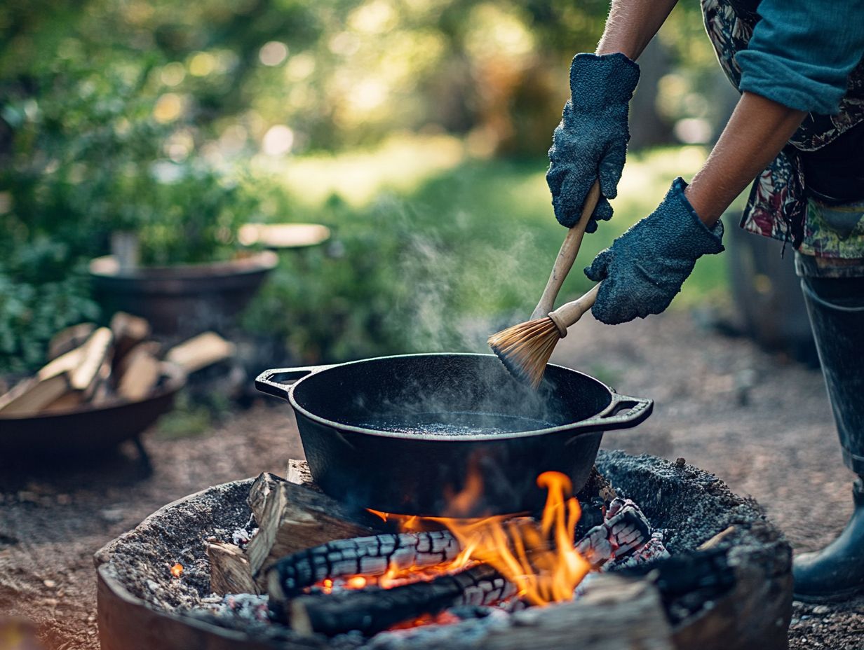 Illustration of frequently asked questions about fire pit cleaning