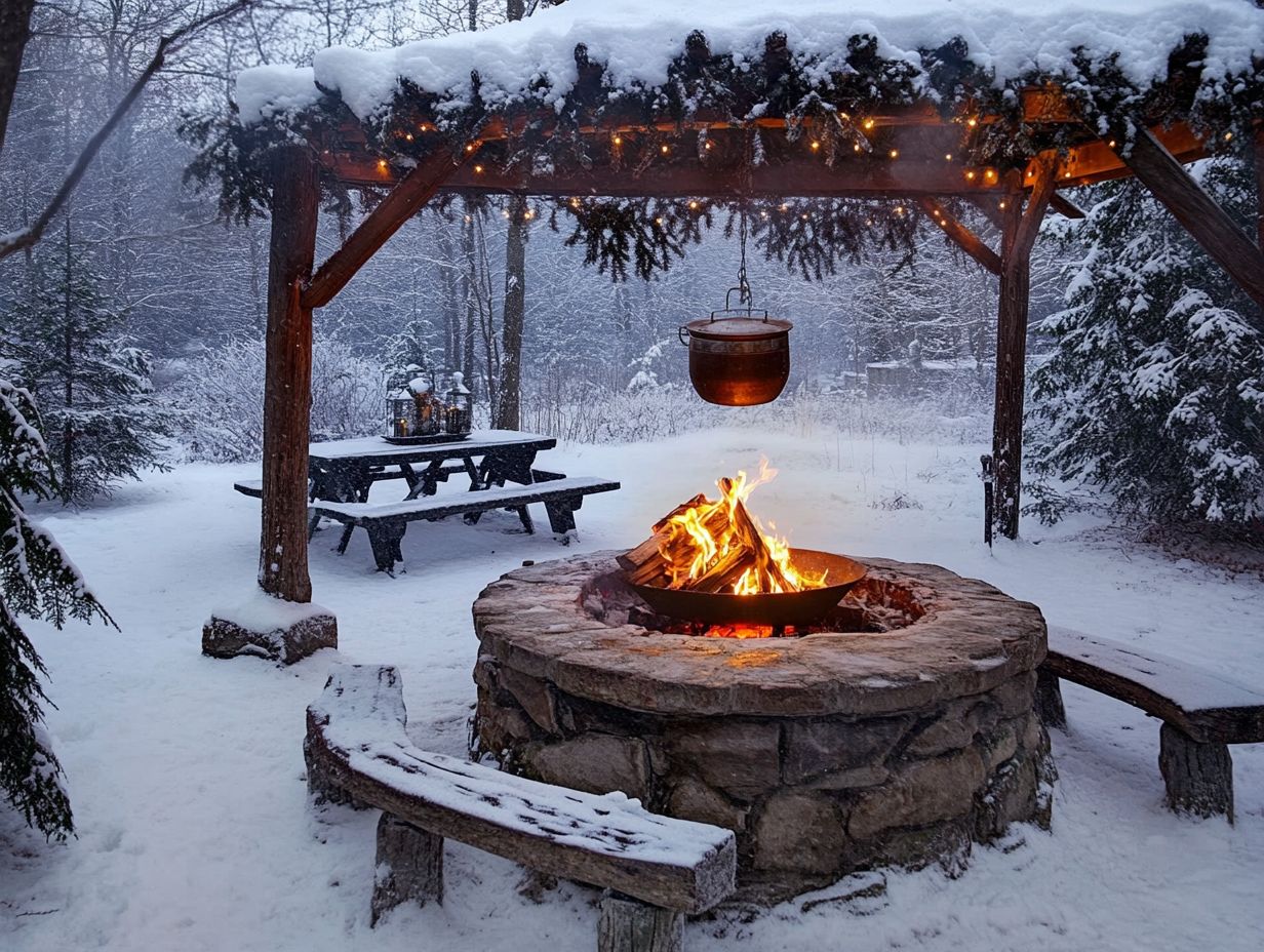 Can I use a regular grill for winter cookouts, or do I need a specific fire pit?