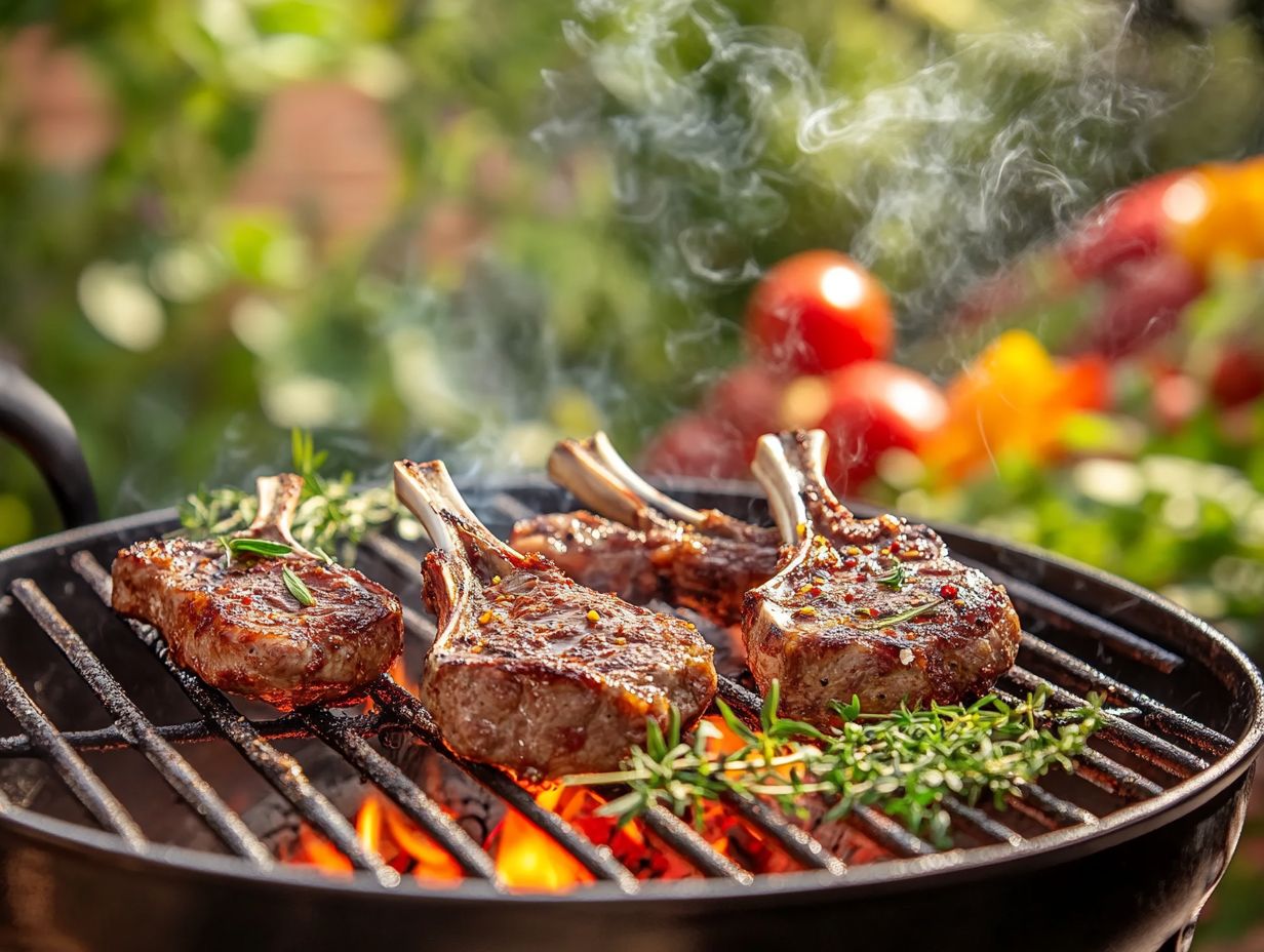 Image showing grilling techniques for flavorful lamb.