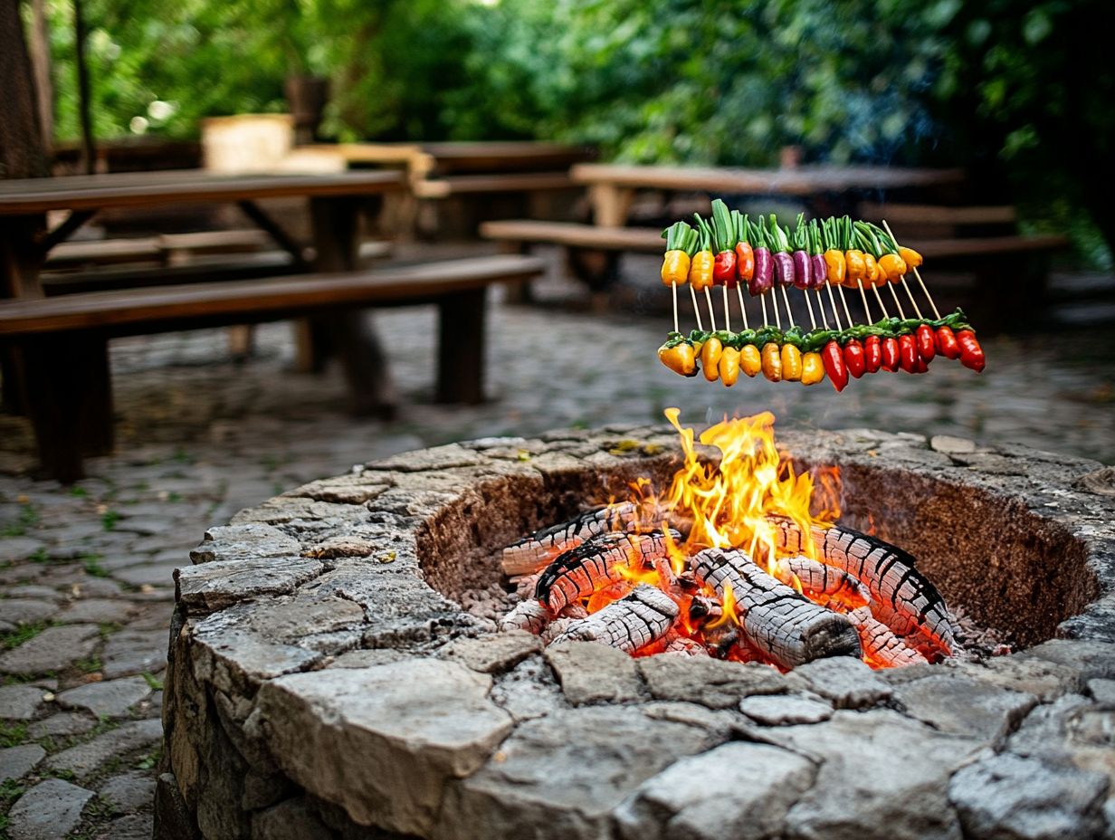 Image showing essential supplies for constructing a fire pit