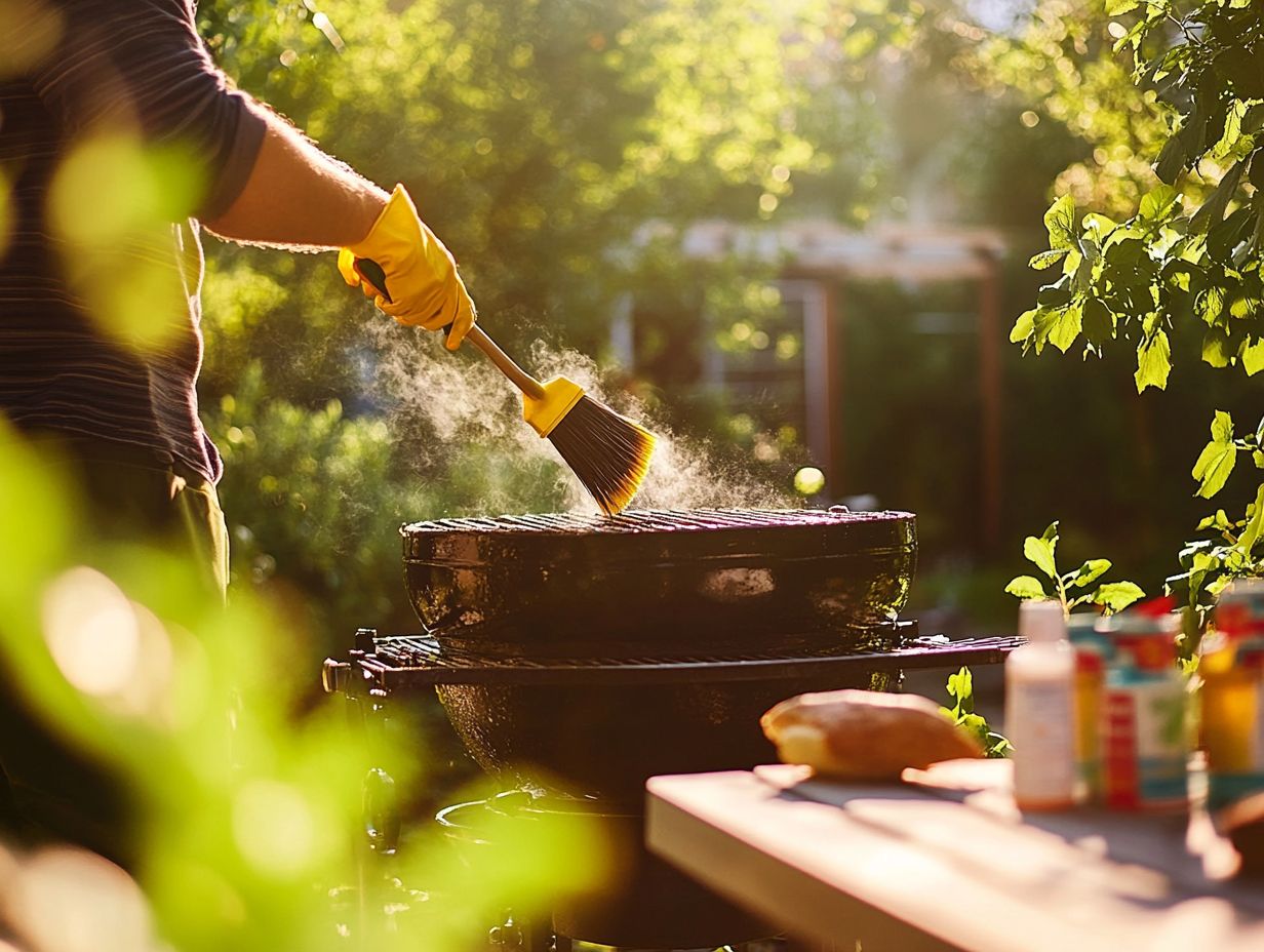 Visual guide to key takeaways for grill cleaning and maintenance