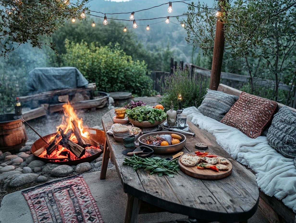 A cozy fire pit setup illustrating key factors for selection