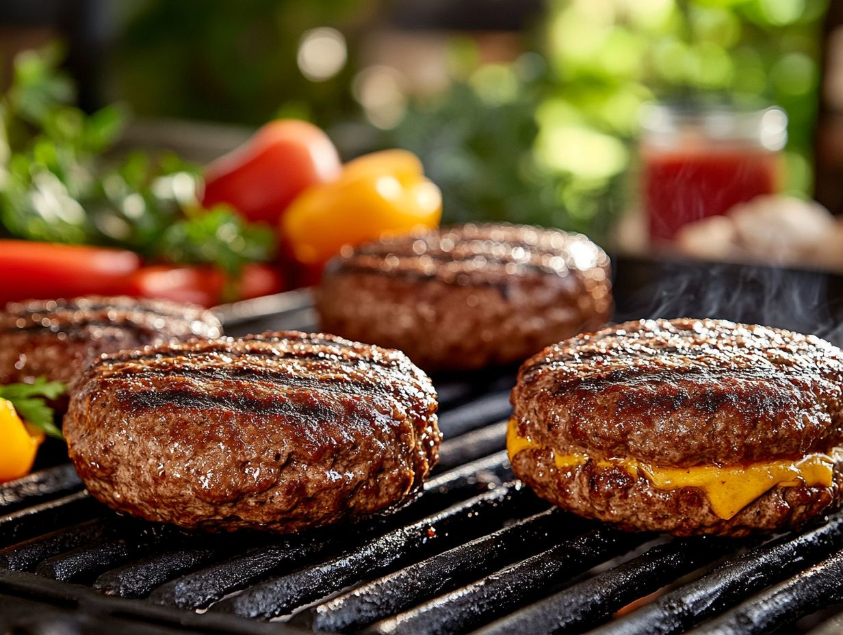 Picture of grilled burgers ready to serve