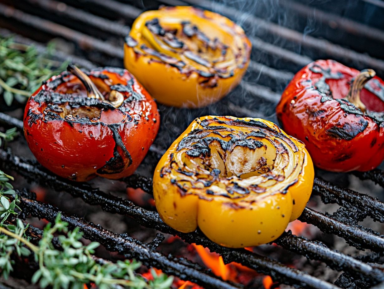 Grilling Peppers and Onions