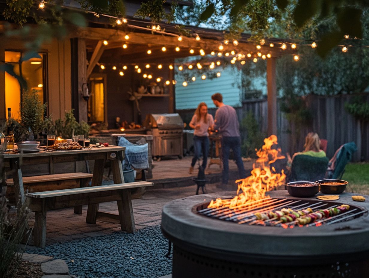 Visual summary of key takeaways for your fire pit cooking party