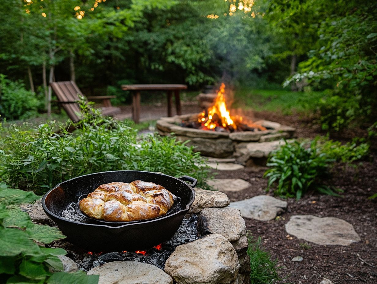 What type of fire pit is best for making bread?