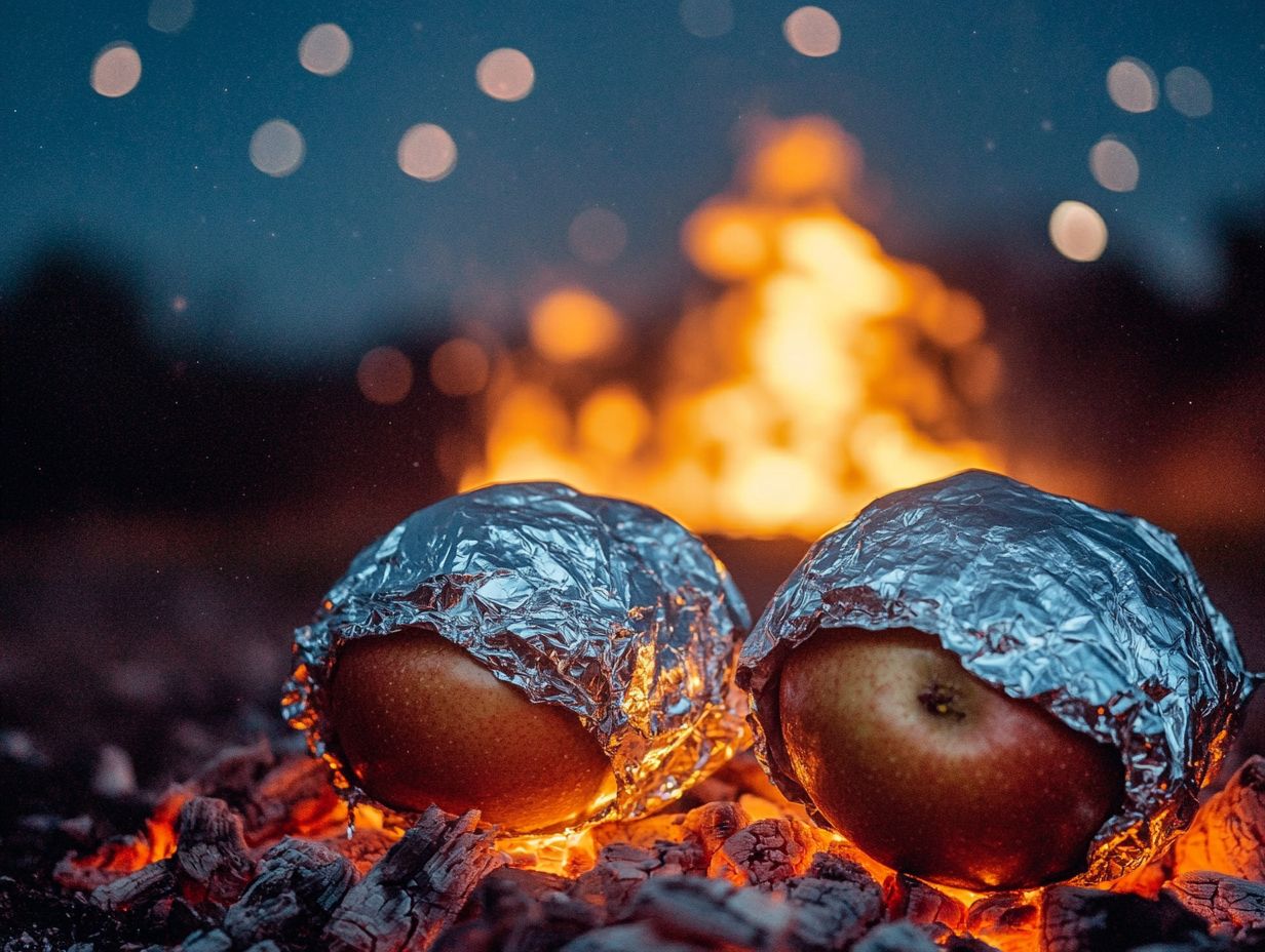 Image of campfire baked apples