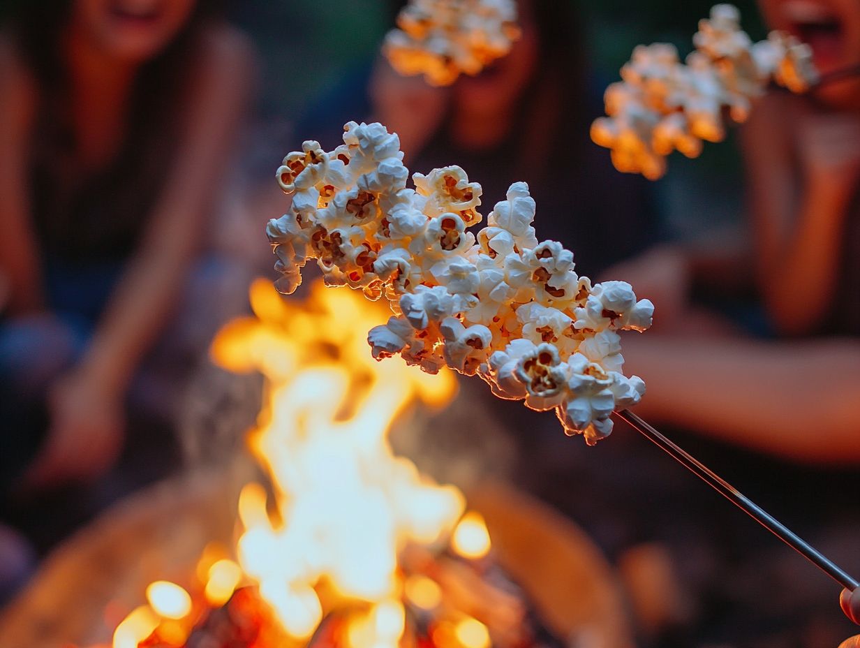 Ingredients for campfire popcorn