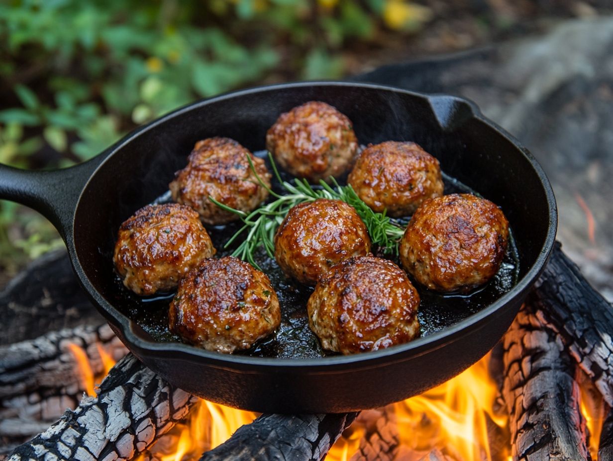 Delicious camping meatballs recipe image