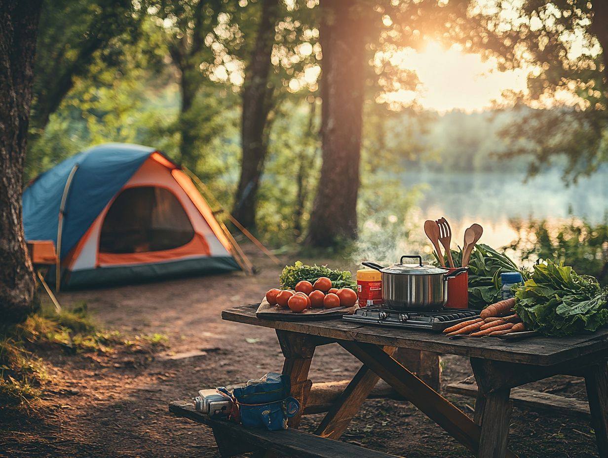 Image showing meal planning ideas for camping