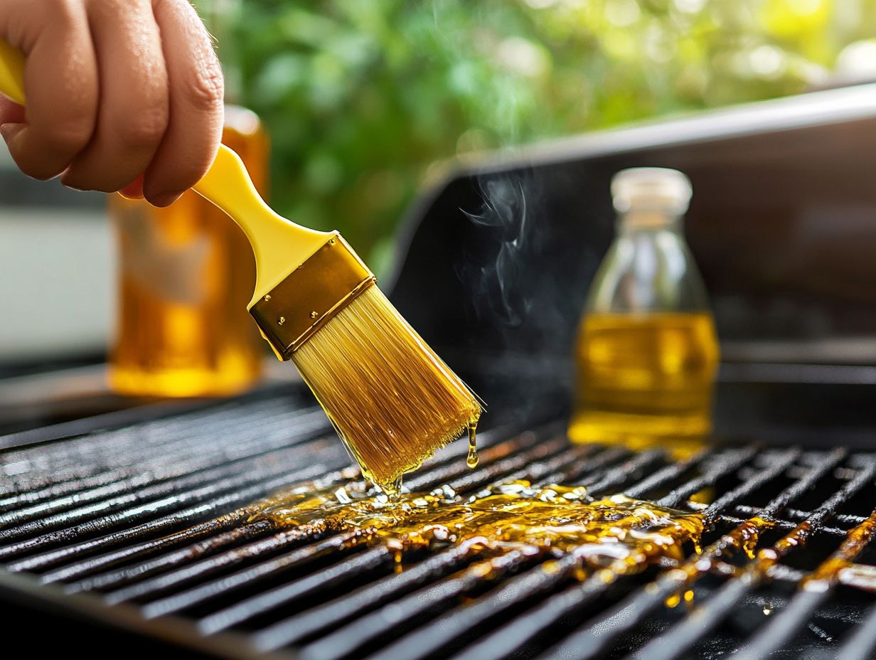 Image showing key takeaways related to oiling grill grates