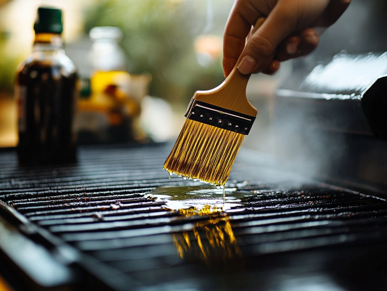 What is the purpose of oiling grill grates?