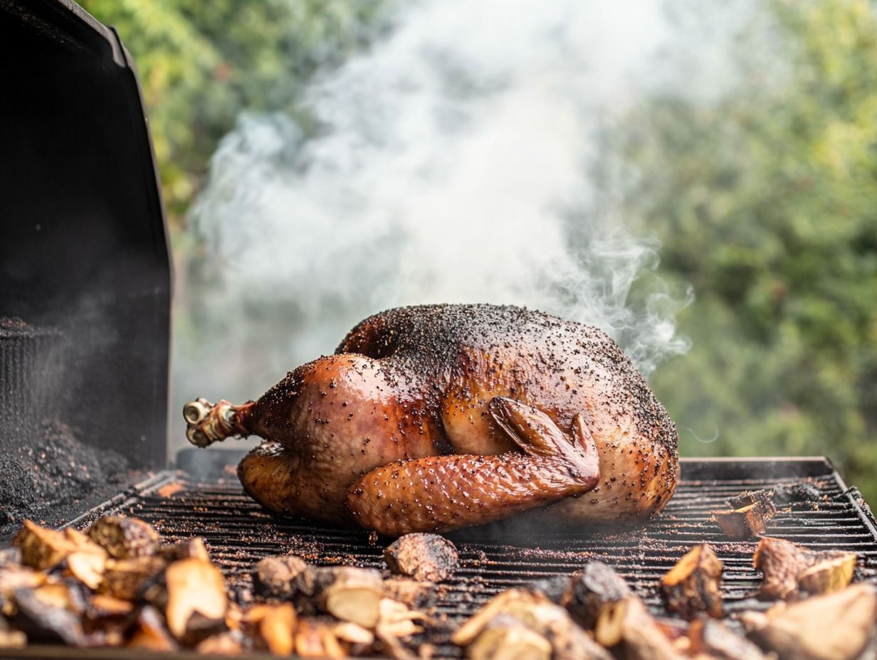 How do I prepare the turkey for smoking?