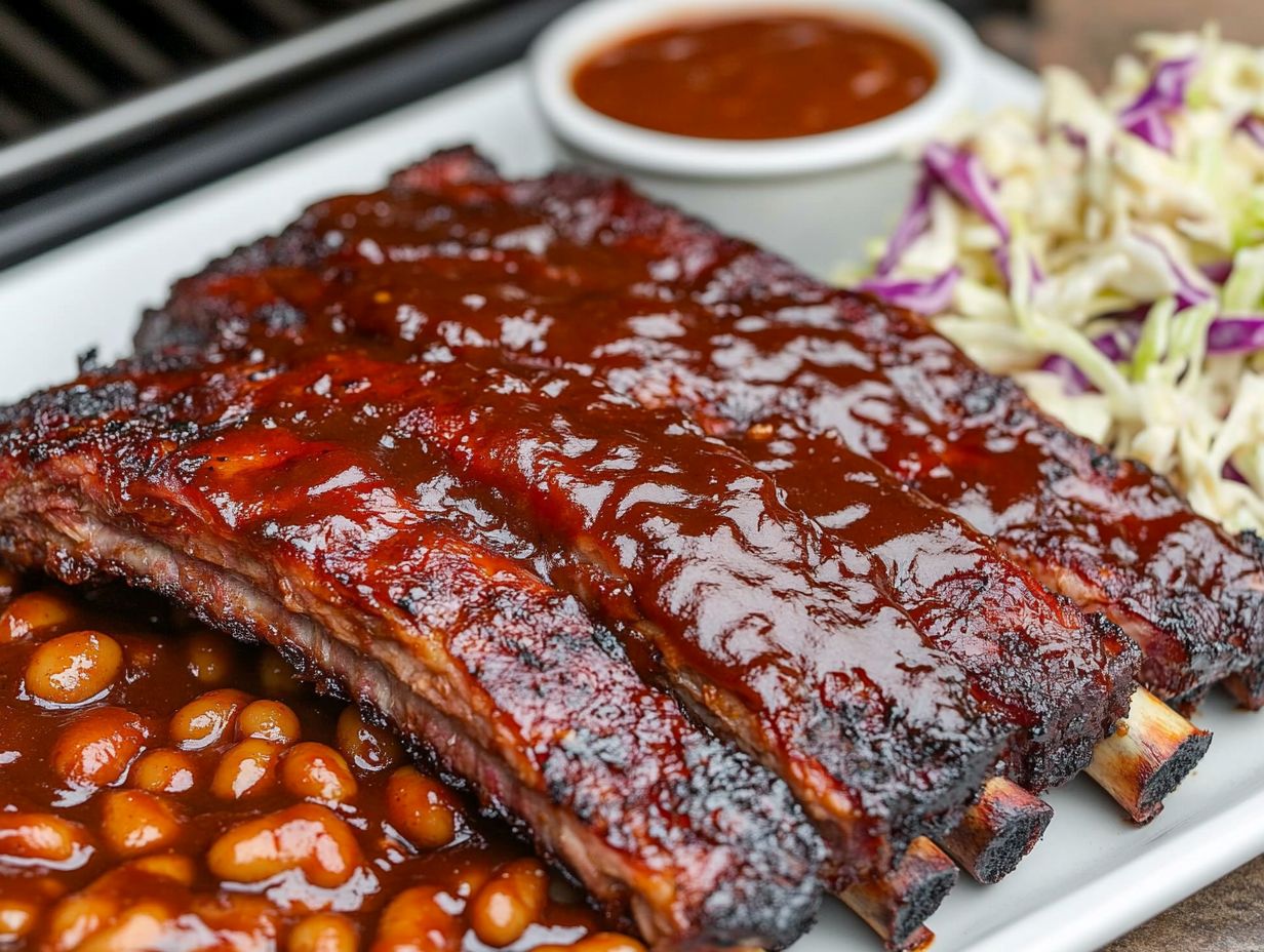 Image showing the preparation of smoked ribs