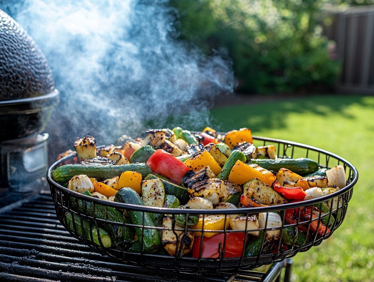 Illustration of key takeaways on using a grill basket