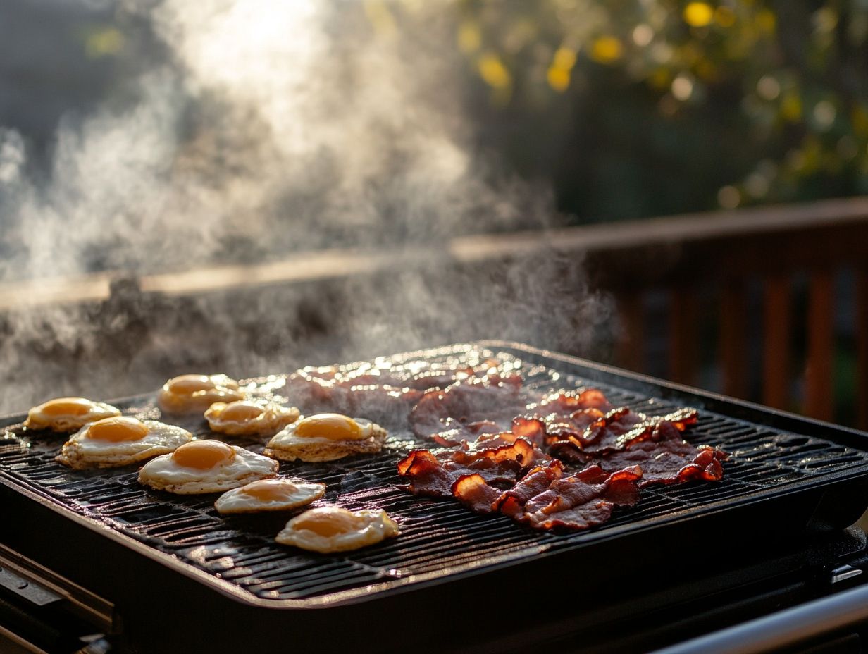 Grilling breakfast items safely and effectively