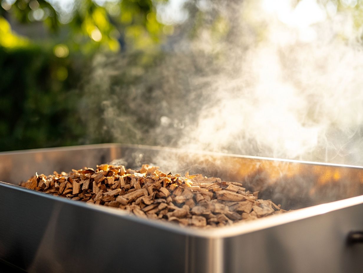 Image of a smoker box in action