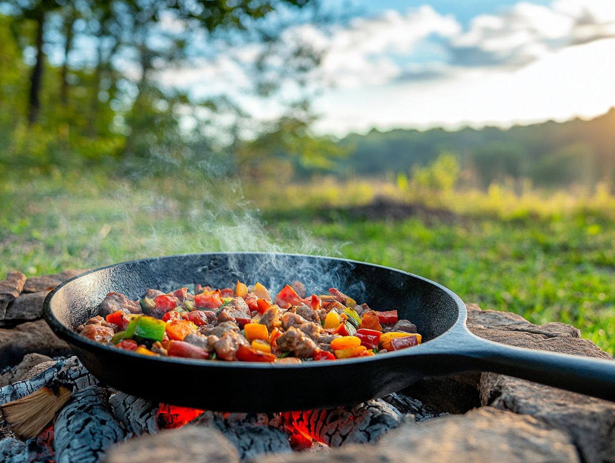 An example of preparing cast iron cookware