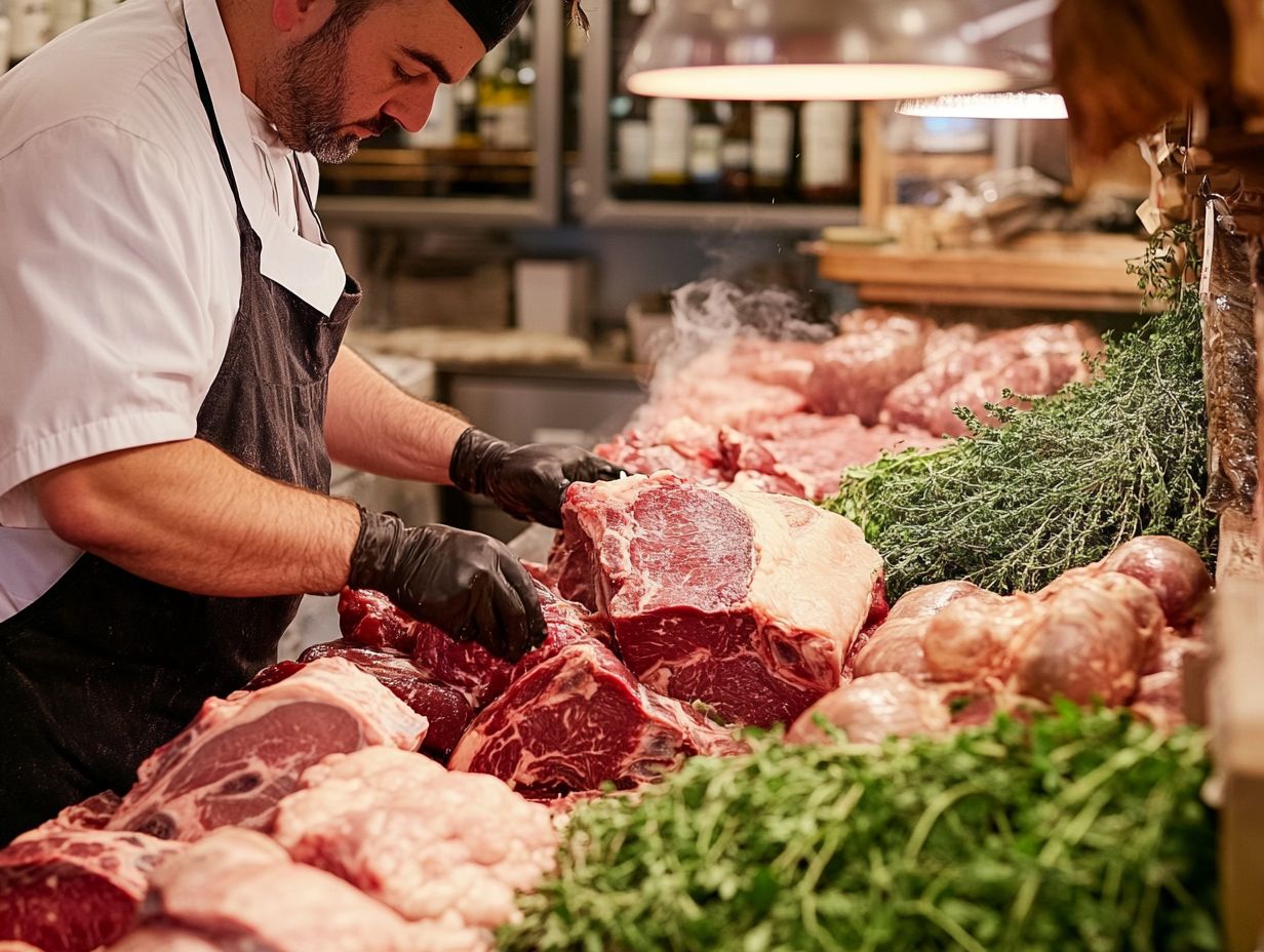 A selection of quality meats for smoking