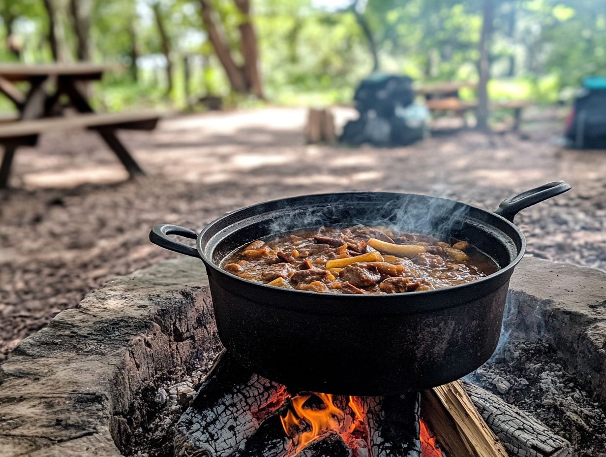 Preparing for Campfire Cooking with a Dutch Oven