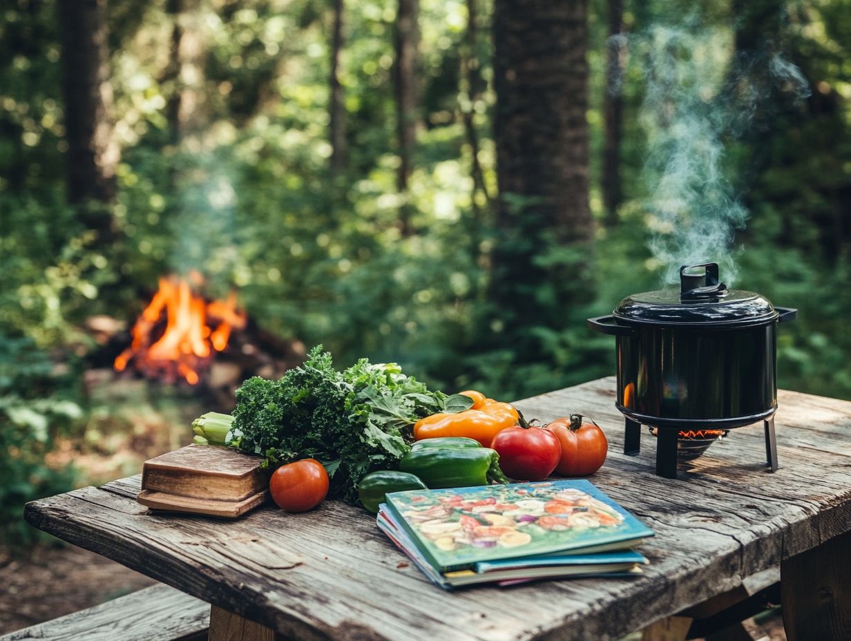 A selection of must-have camping cookbooks for outdoor chefs