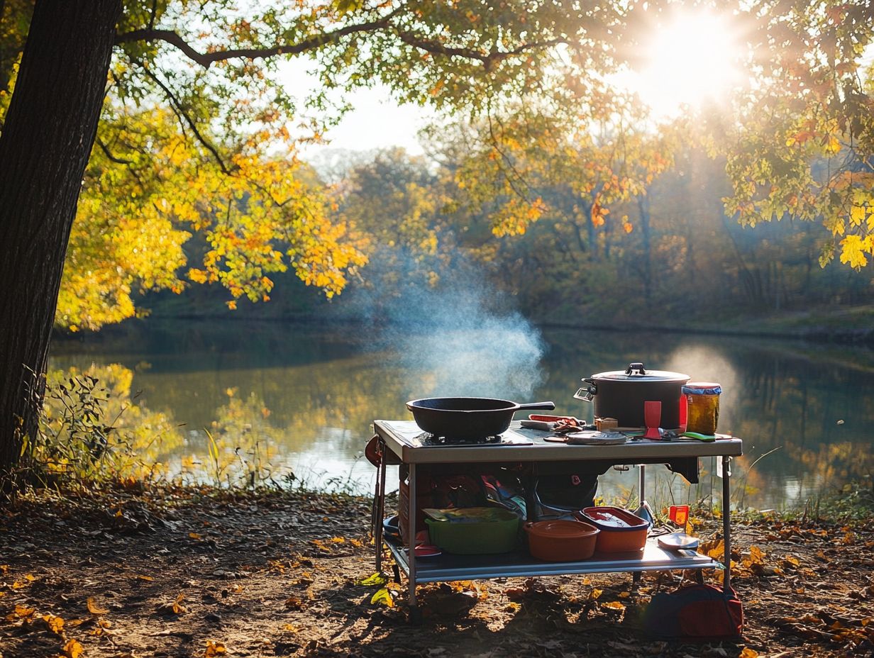 Image showing essential cooking gear for camping