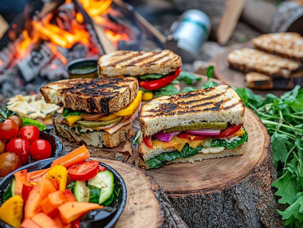 Deliciously Grilled Nutella and Banana Sandwich, Perfect for Camping