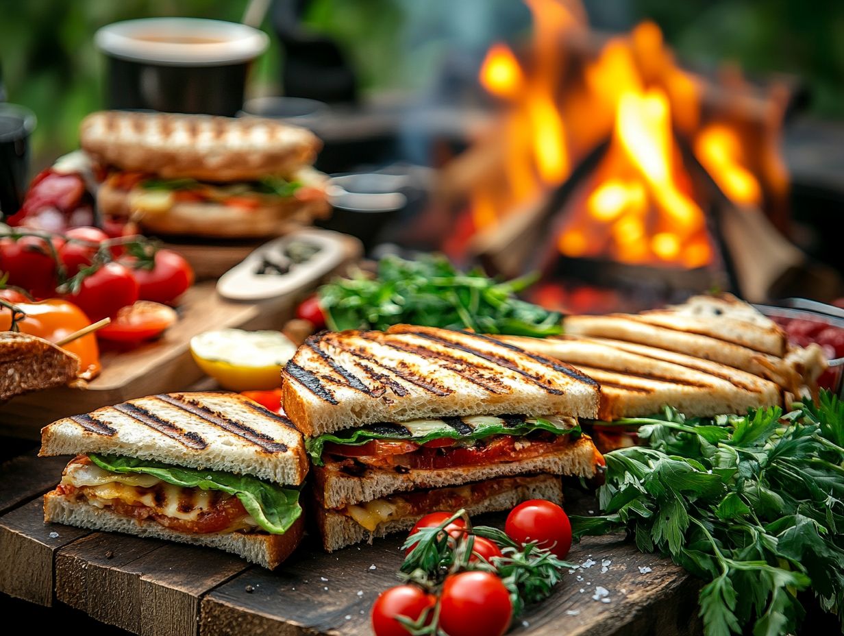 Delicious grilled sandwiches for campers