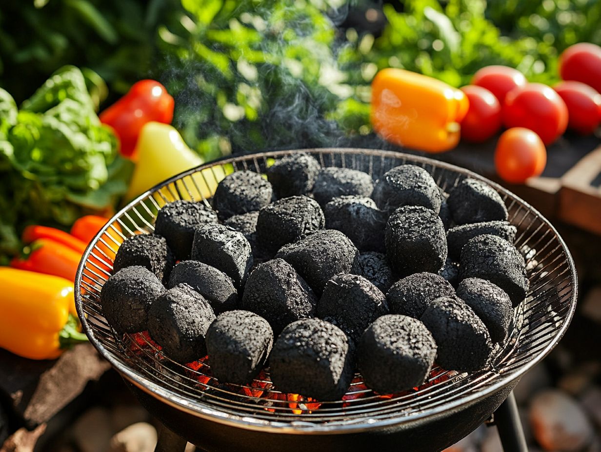 Illustration of quality charcoal affecting grilling results