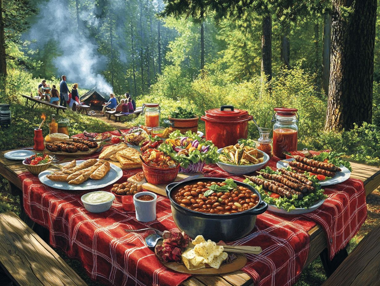 What Are Some Tips for Cooking and Serving Meals for Large Groups While Camping?