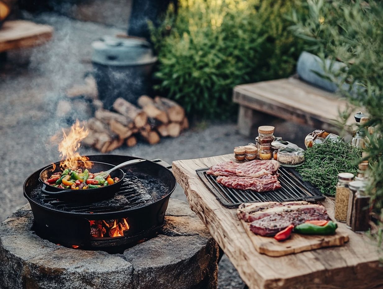 7. Smoking Food on a Fire Pit