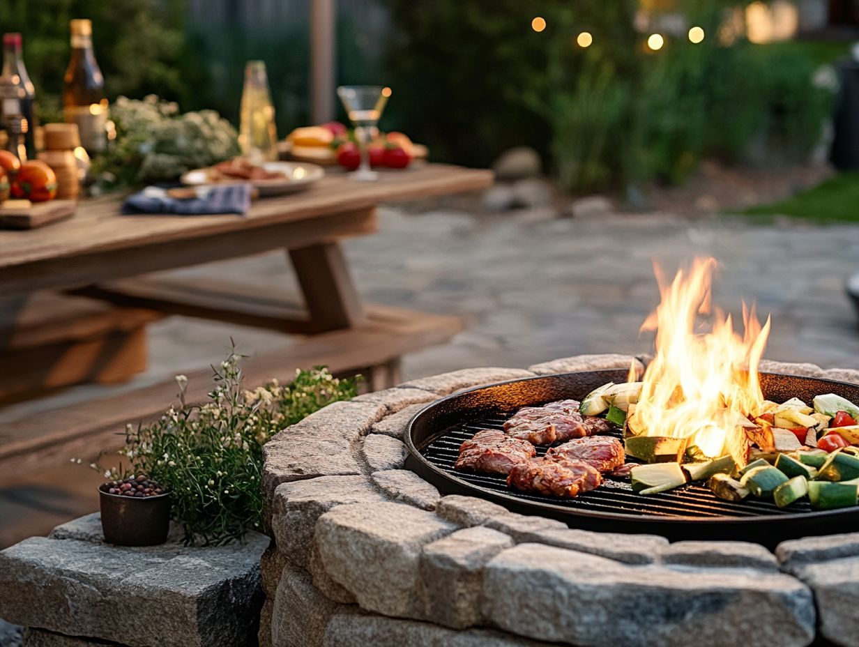 Image showing unique fire pit cooking techniques